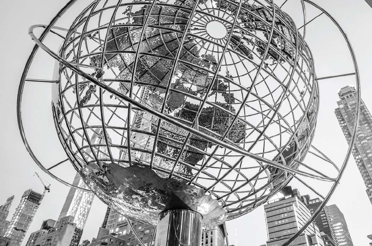Large globe sculpture