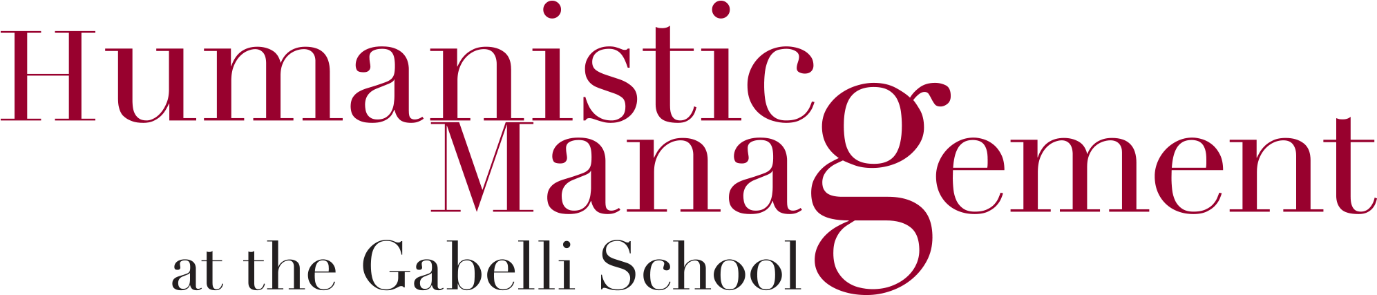 Humanistic Management at the Gabelli School typography