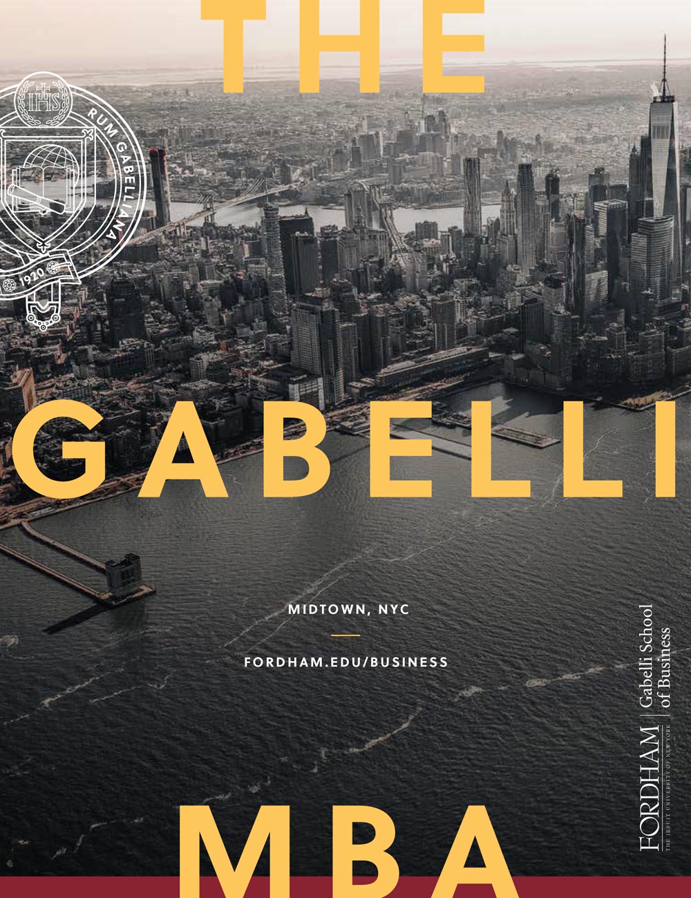 Fordham Business Gabelli MBA 2022 Viewbook cover