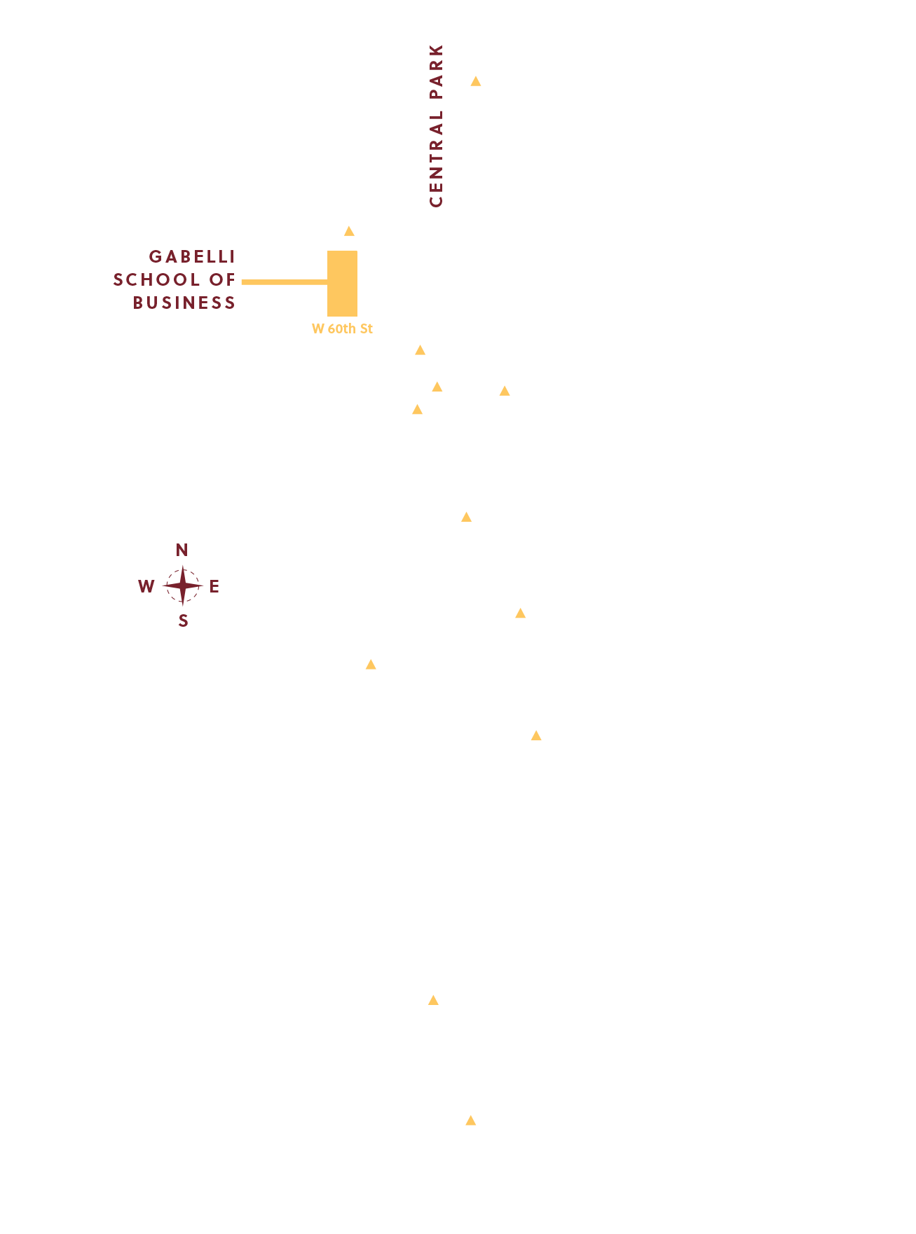 Fordham Gabelli Campus Map illustration