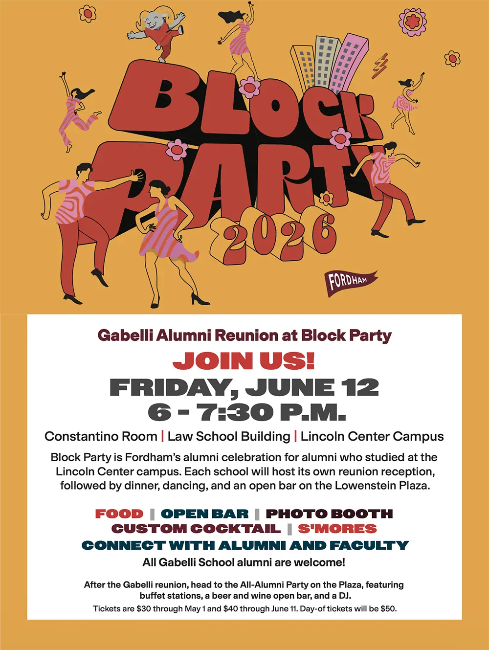 Gabelli Alumni Reunion at Block Party 2026 Advertisement
